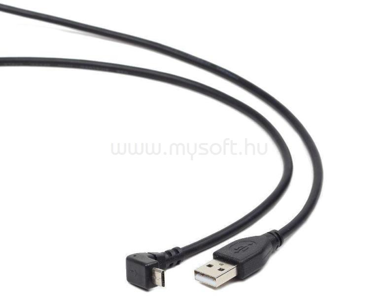 GEMBIRD CCP-MUSB2-AMBM90-6 micro USB cable 2.0 AM-MBM5P 1.8M angled 90 black