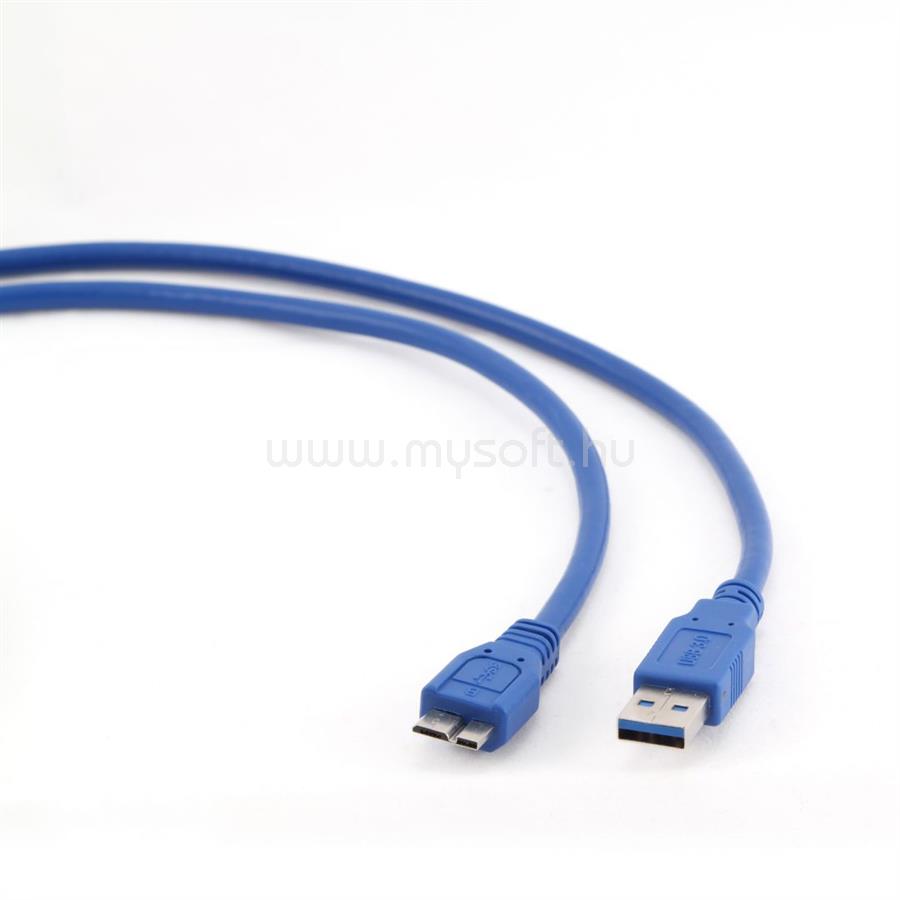 GEMBIRD CCP-MUSB3-AMBM-0.5M AM-MicroUSB 3.0 0.5m kábel (kék)