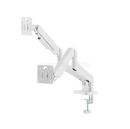 GEMBIRD Desk mounted adjustable double monitor arm 17"-32" White MA-DA2-06-W small