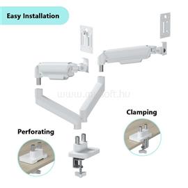 GEMBIRD Desk mounted adjustable double monitor arm 17