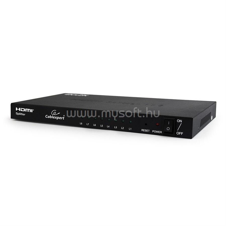 GEMBIRD DSP-8PH4-03 HDMI Splitter 8 ports Black