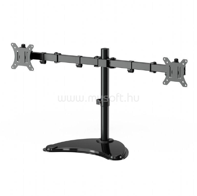 GEMBIRD Dual monitor desk stand 13"-32" Black