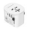 GEMBIRD Grounded universal travel power adapter 15W White TPA-EU2A1C15-01-W small