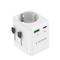 GEMBIRD Grounded universal travel power adapter 20W White TPA-EU1A1C20-01-W small