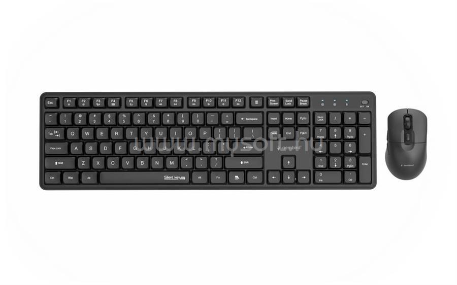 GEMBIRD KBS-WMS-01 Silent Key Pro Business Wireless Keyboard Combo Black US