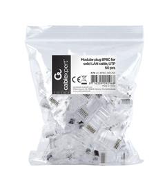 GEMBIRD LC-8P8C-001/50 LAN modular plug 8P8C for solid cable cat. 5e 30U 50 pcs LC-8P8C-001/50 small