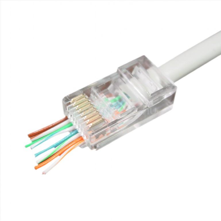 GEMBIRD LC-PTU-01/100 univerzális RJ45 csatlakozó UTP cat5e kábelhez 100db