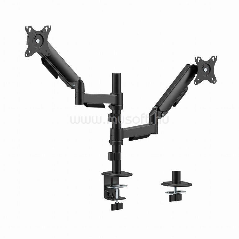 GEMBIRD MA-DA2P-02 Adjustable desk 2-display mounting arm 17"-32" Black