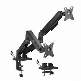 GEMBIRD MA-DA2U-01 2-Display Mounting Arm with USB ports 17"-32" Black MA-DA2U-01 small
