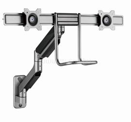 GEMBIRD MA-WA2-02 Adjustable wall 2-display mounting arm, 17"-32" Black MA-WA2-02 small