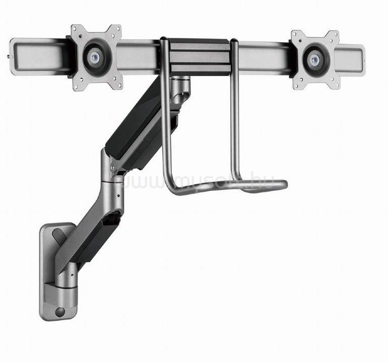 GEMBIRD MA-WA2-02 Adjustable wall 2-display mounting arm, 17"-32" Black