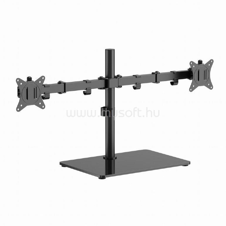GEMBIRD MS-D2ST-01 Dual monitor desk stand 17"-32" Black