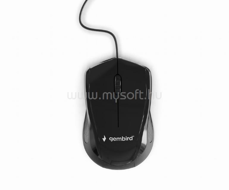 GEMBIRD MUS-3B-02 optikai vezetékes egér (fekete)