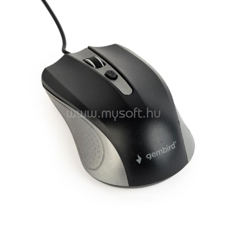 GEMBIRD MUS-4B-01-GB optikai vezetékes egér (szürke-fekete)