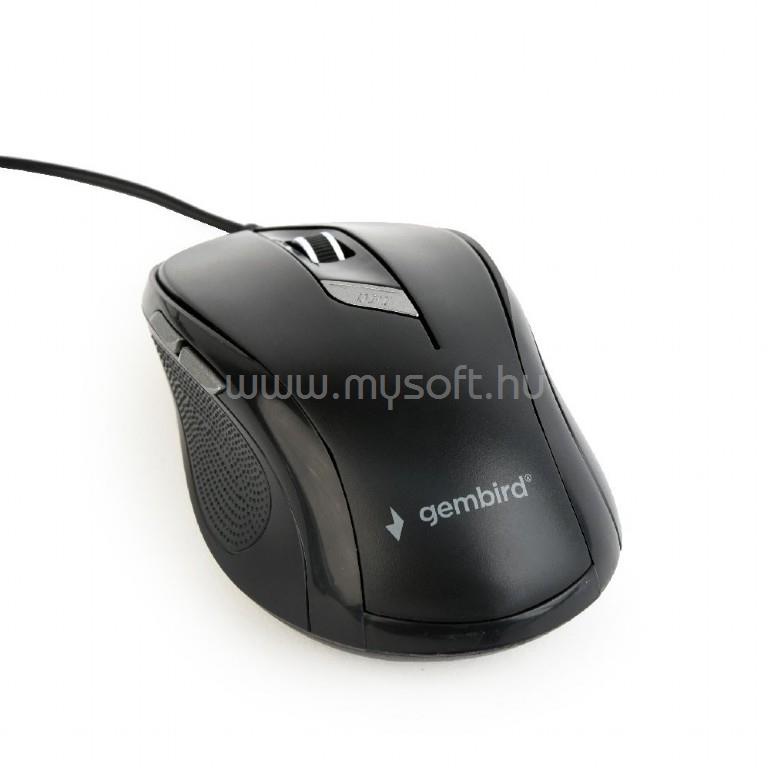 GEMBIRD MUS-6B-01 optikai vezetékes egér (fekete)