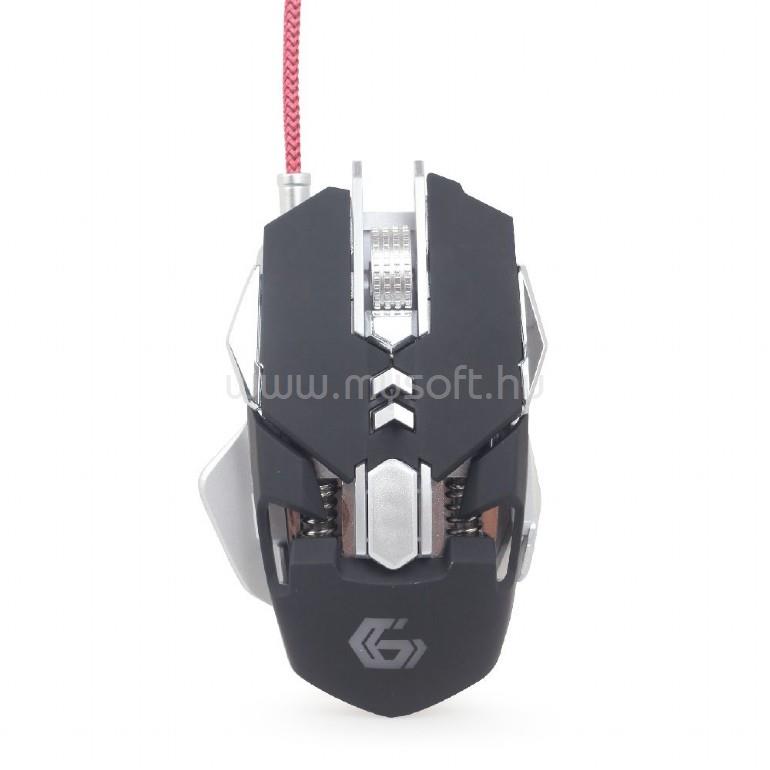 GEMBIRD MUSG-05 RGB optikai gamer vezetékes egér (fekete-fehér)