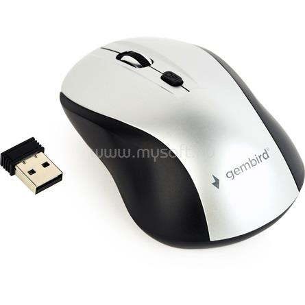 GEMBIRD MUSW-4B-02-BS optikai vezeték nélküli egér (fekete-ezüst)