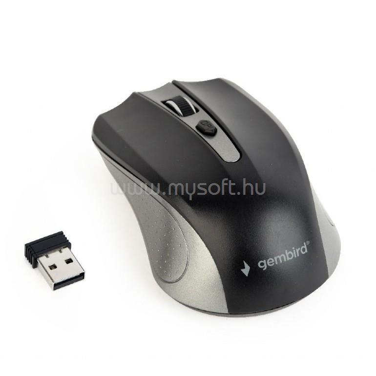 GEMBIRD MUSW-4B-04-GB optikai vezeték nélküli egér (fekete-szürke)