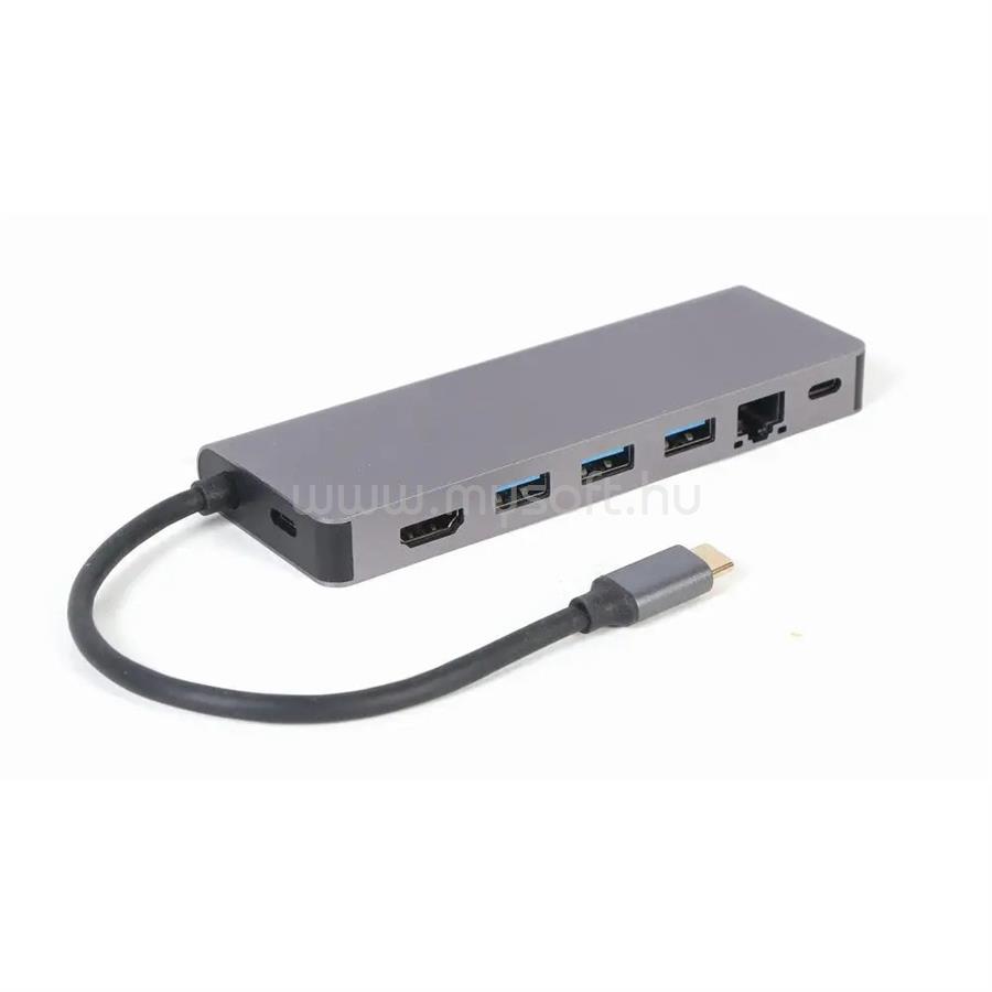 GEMBIRD NB x dokkoló USB-C 5in1 (szürke)