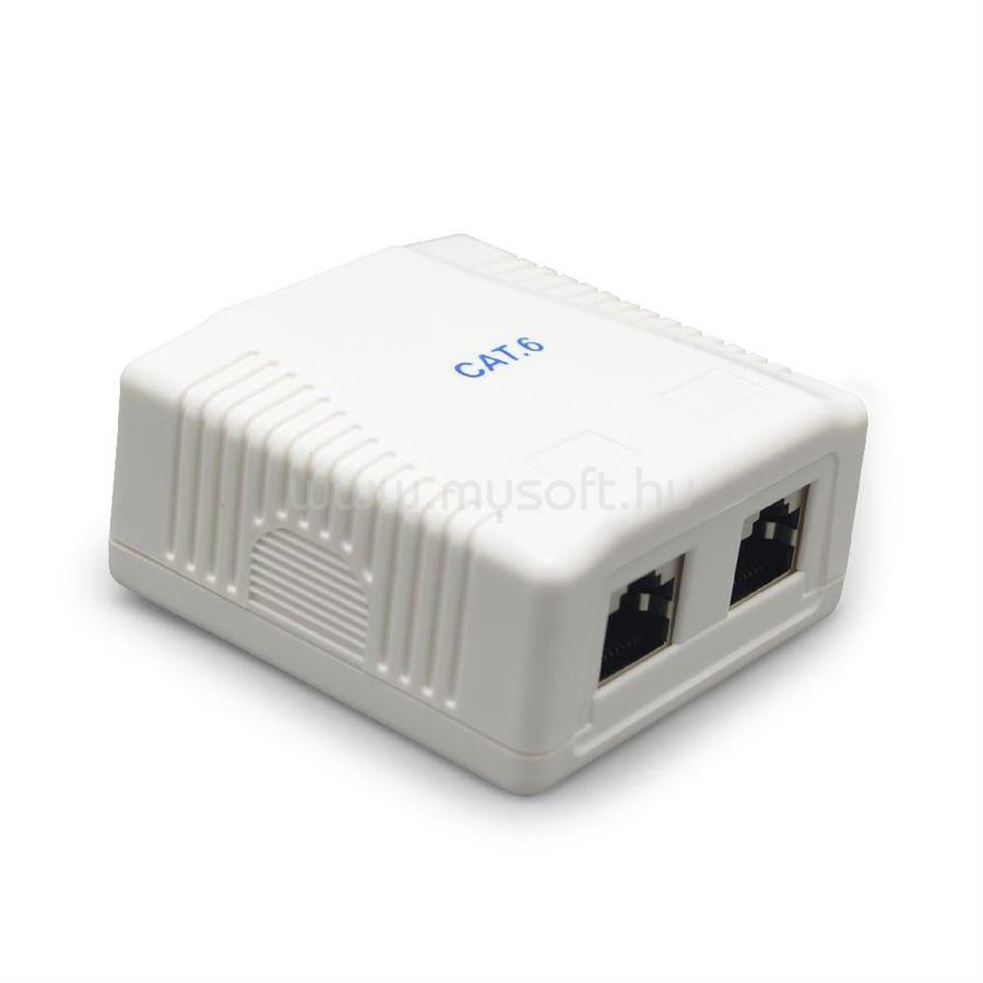 GEMBIRD NCAC-2F6-01 CAT6 FTP 2-port surface mount box