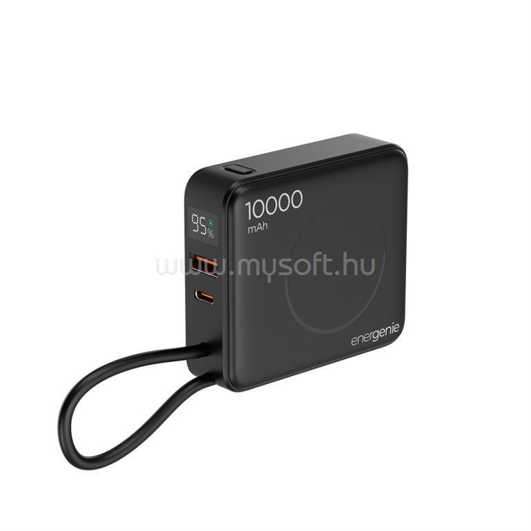 GEMBIRD PB10-WPC15-LCD-01 10000mAh Wireless PowerBank Black