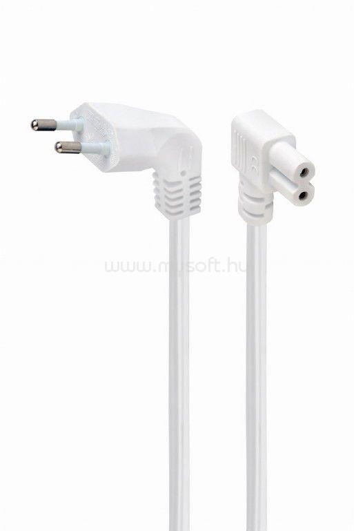 GEMBIRD PC-184L Power cord (C7) with angled connectors 2,5m White