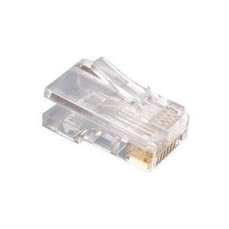 GEMBIRD PLUG3UP6/10 modular LAN plug 6u gold plated - set of 10 pcs. solid cables