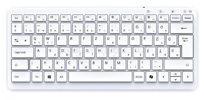 GEMBIRD Slimline Wireless Bluetooth Keyboard White HU