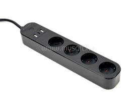 GEMBIRD Smart power strip with USB charger 4 sockets Black TSL-PS-S4U-01 small