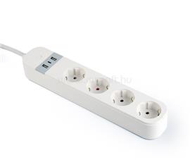 GEMBIRD Smart power strip with USB charger 4 sockets White TSL-PS-S4U-01-W small