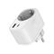 GEMBIRD TA-ACPDQC20-01-W 2-port USB fast charger with pass-through AC socket 20W White TA-ACPDQC20-01-W small