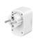 GEMBIRD TA-ACPDQC20-01-W 2-port USB fast charger with pass-through AC socket 20W White TA-ACPDQC20-01-W small
