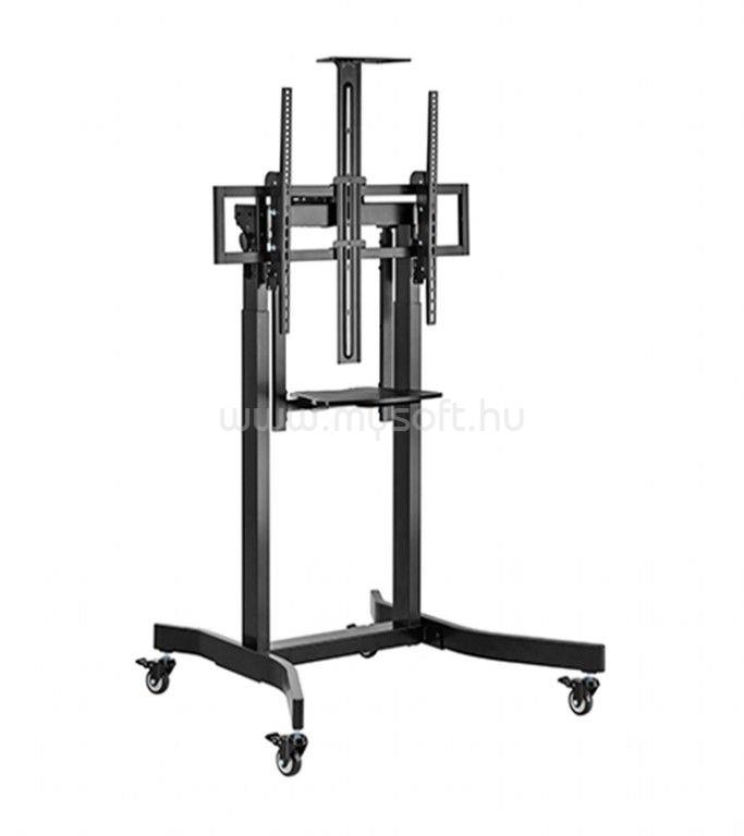 GEMBIRD TVS-100T-01 Motorized height adjustable TV floor stand with caster wheels 55"-100" Black