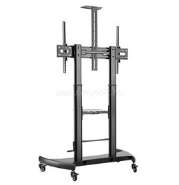 GEMBIRD TVS-100T-02 Height adjustable TV floor stand with caster wheels 60"-100" Black TVS-100T-02 small