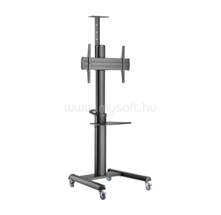 GEMBIRD TVS-70T-02 Aluminum TV floor stand with caster wheels 37"-70" Black