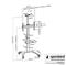 GEMBIRD TVS-70T-02-W Aluminum TV floor stand with caster wheels 37