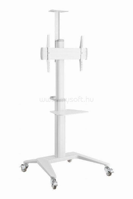GEMBIRD TVS-70T-02-W Aluminum TV floor stand with caster wheels 37"-70" White