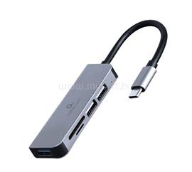 GEMBIRD UHB-CM-CRU3P1U2P2-01 USB Type-C 3-port USB hub USB3.1 + USB2.0 with card reader Aluminium UHB-CM-CRU3P1U2P2-01 small