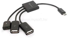 GEMBIRD UHB-OTG-02 cable Micro USB OTG BM -> 2x USB AF + micro BF 0.15m UHB-OTG-02 small