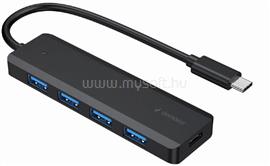 GEMBIRD UHB-U3P4P-01 USB 3.1 (Gen 1) powered 4-port hub with switches Black UHB-CM-U3P4P-01 small