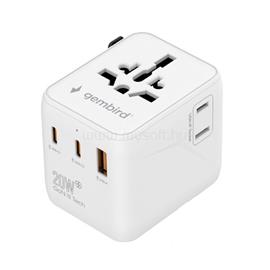 GEMBIRD Universal travel power adapter 20W White TPA-1A2C20-01-W small
