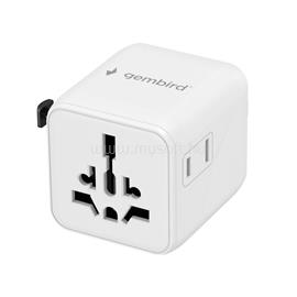 GEMBIRD Universal travel power adapter White TPA-INT-01-W small
