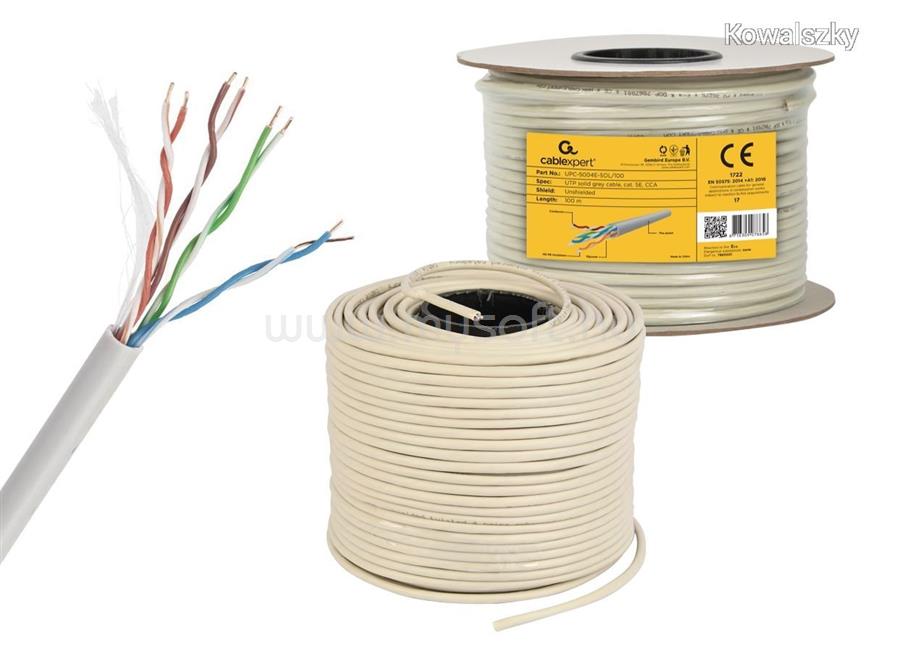 GEMBIRD UPC-5004E-SOL UTP solid cable cat. 5 CCA 305m roll gray