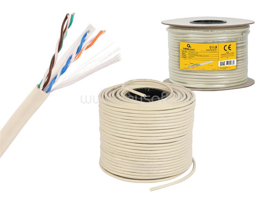 GEMBIRD UPC-6004-L/100 UTP stranded cable cat. 6 CCA 100m gray