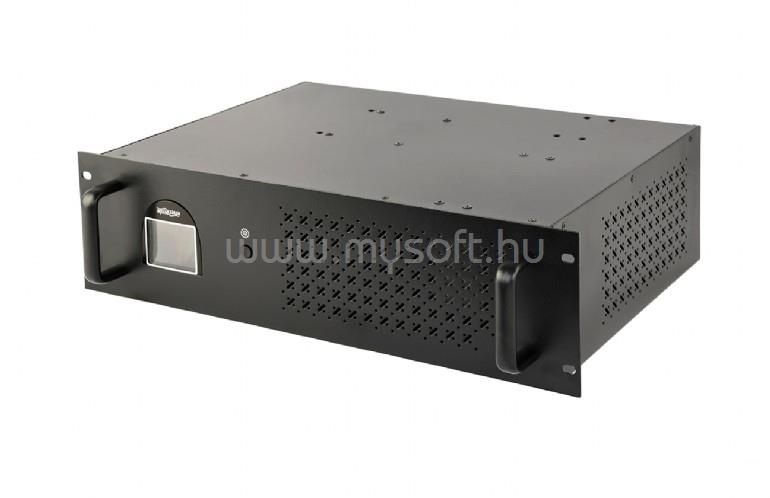 GEMBIRD UPS Rack 19inch 3.4U 1500VA 4xIEC 230V OUT IEC14 IN RJ11 USB LCD szünetmentes tápegység