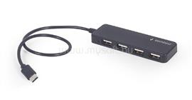 GEMBIRD USB HUB4 Port Type-C (fekete) UHB-CM-U2P4-01 small
