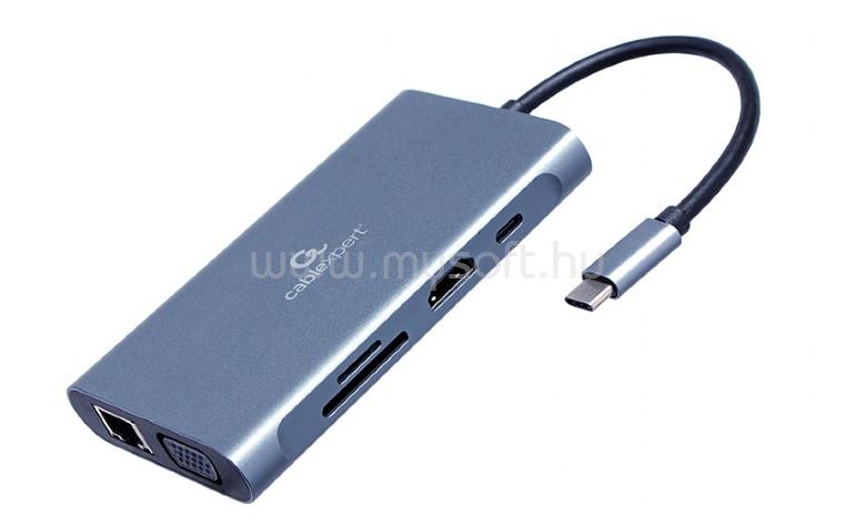 GEMBIRD USB Type-C 7in1 notebook dokkoló (asztro szürke)