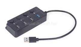 GEMBIRD USB3 HUB 4 Port+kapcsoló (fekete) UHB-U3P1U2P3P-01 small