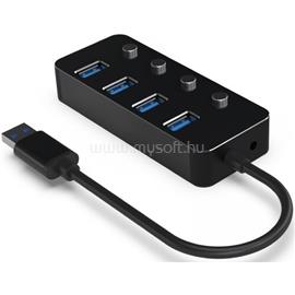 GEMBIRD UHB-U3P4P-01 USB3 HUB 4 Port+kapcsoló port (fekete) UHB-U3P4P-01 small