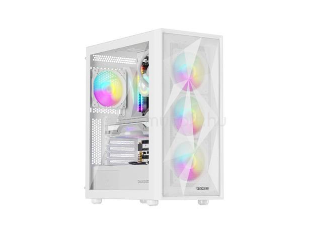 GENESIS Diaxid 605 ARGB fehér (táp nélküli) ablakos ATX ház